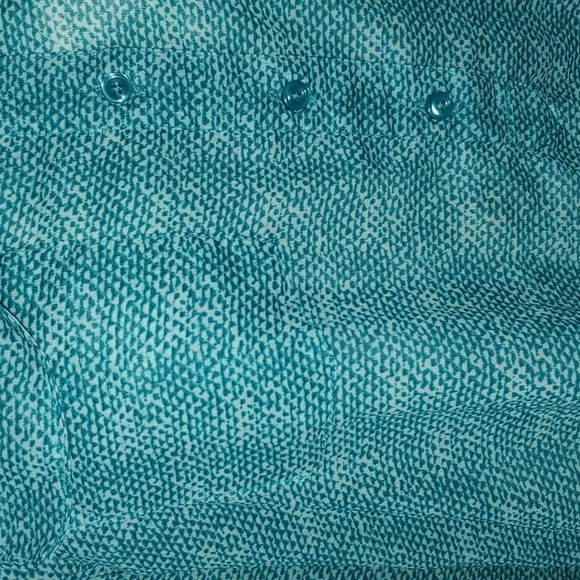 Old Navy sz L Teal mermaid-esque blouse 🌛 - Picture 3 of 9